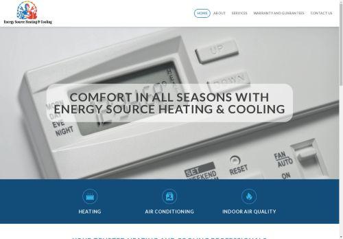 Energysourceheatingcooling.com Warns of Potential Problems with Home Services Screensot