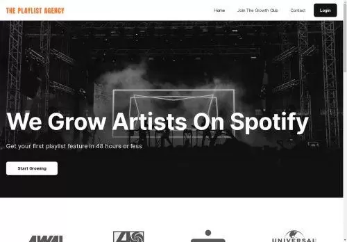 Playlist.agency Lists Music Services with Mixed Feedback Screensot