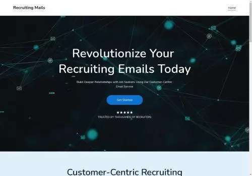 Potential Red Flags in Recruitingmails.com's Career Selection Screenshot